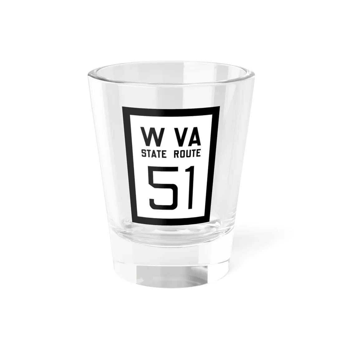 WV-51 1922 (Virginia) (Road Sign) Shot Glass 1.5oz 1.5oz - Go Mug Yourself