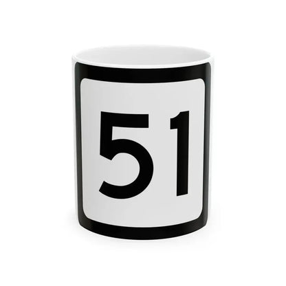 WV-51 (Virginia) (Road Sign) White Coffee Mug 11oz - Go Mug Yourself