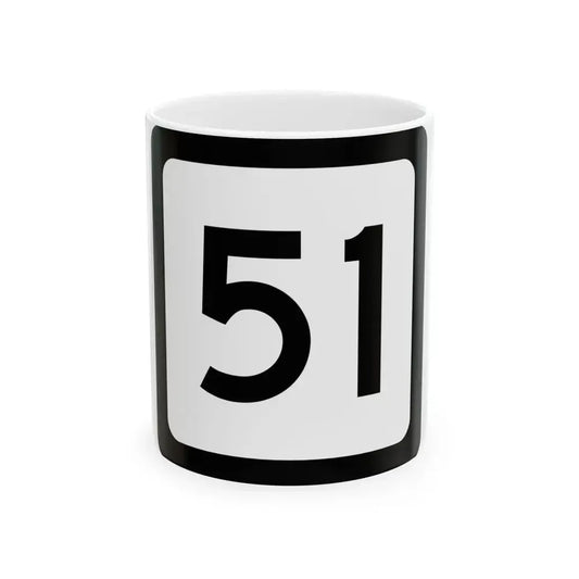 WV-51 (Virginia) (Road Sign) White Coffee Mug 11oz - Go Mug Yourself