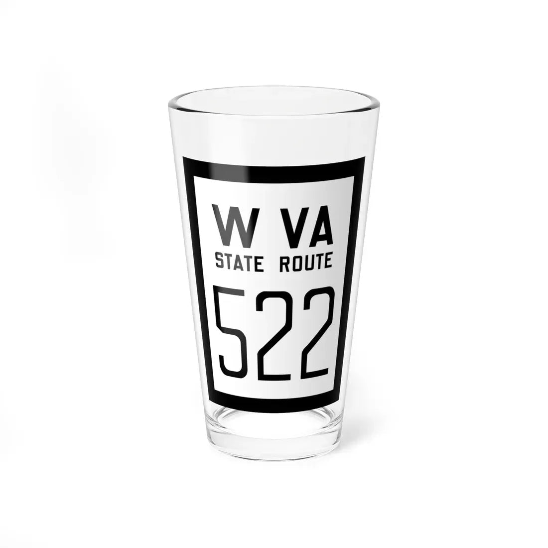 WV-522 1922 (Virginia) (Road Sign) Pint Glass 16oz 16oz - Go Mug Yourself