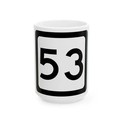 WV-53 (Virginia) (Road Sign) White Coffee Mug 15oz - Go Mug Yourself