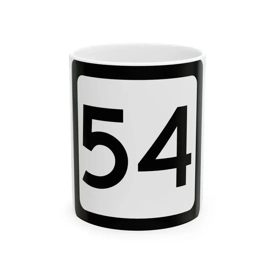 WV-54 (Virginia) (Road Sign) White Coffee Mug 11oz - Go Mug Yourself