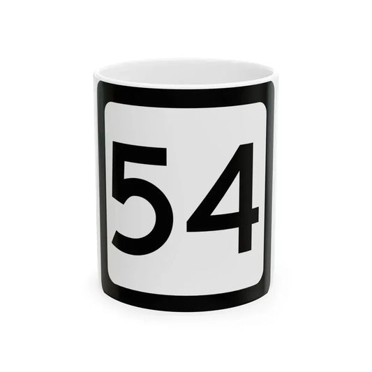 WV-54 (Virginia) (Road Sign) White Coffee Mug 11oz - Go Mug Yourself