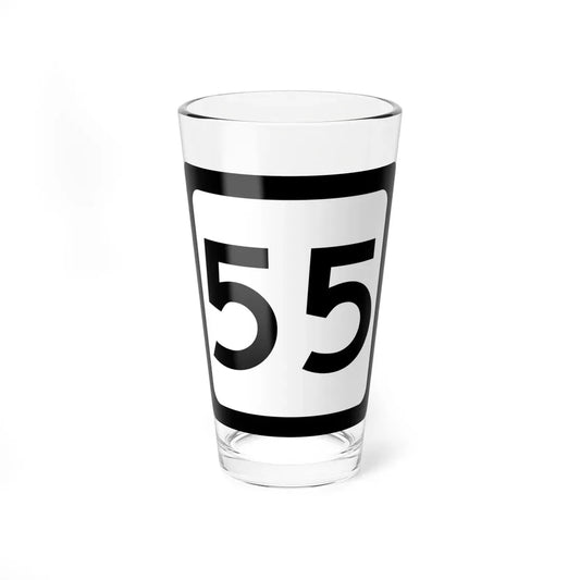 WV-55 (Virginia) (Road Sign) Pint Glass 16oz 16oz - Go Mug Yourself