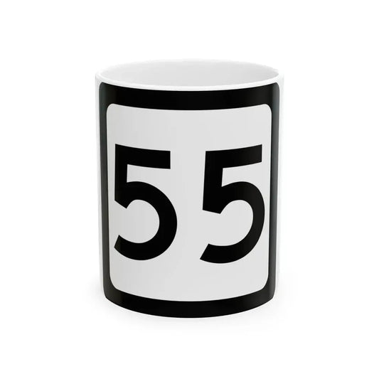 WV-55 (Virginia) (Road Sign) White Coffee Mug 11oz - Go Mug Yourself