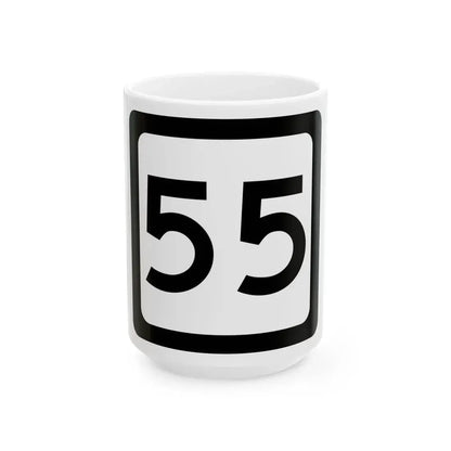 WV-55 (Virginia) (Road Sign) White Coffee Mug 15oz - Go Mug Yourself