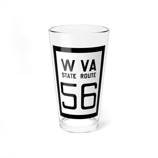 WV-56 1922 (Virginia) (Road Sign) Pint Glass 16oz 16oz - Go Mug Yourself