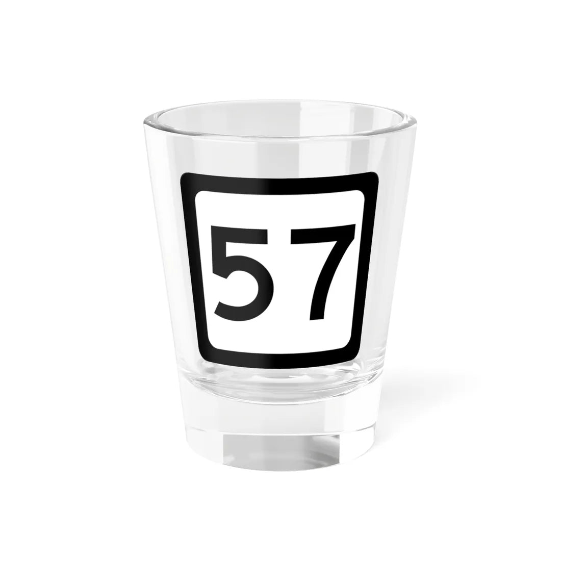WV-57 (Virginia) (Road Sign) Shot Glass 1.5oz 1.5oz - Go Mug Yourself
