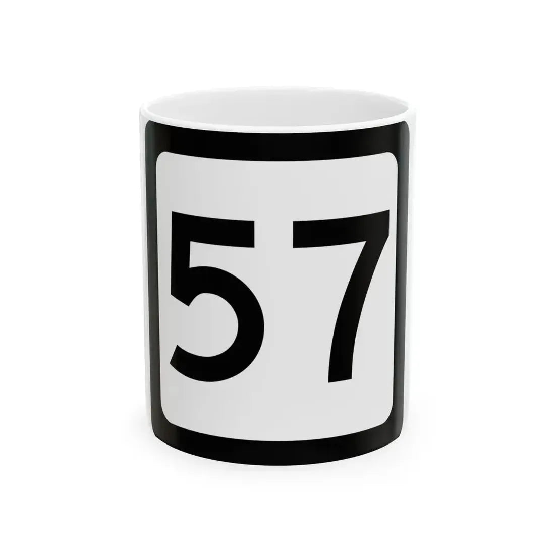 WV-57 (Virginia) (Road Sign) White Coffee Mug 11oz - Go Mug Yourself