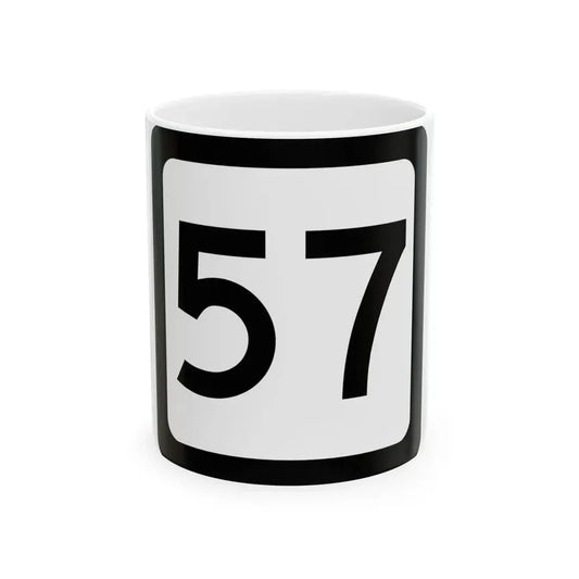 WV-57 (Virginia) (Road Sign) White Coffee Mug 11oz - Go Mug Yourself