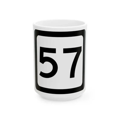WV-57 (Virginia) (Road Sign) White Coffee Mug 15oz - Go Mug Yourself