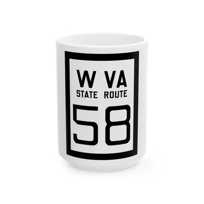 WV-58 1922 (Virginia) (Road Sign) White Coffee Mug 15oz - Go Mug Yourself