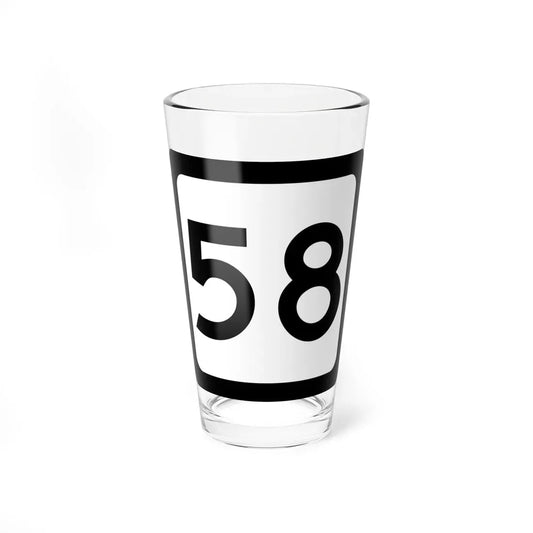 WV-58 (Virginia) (Road Sign) Pint Glass 16oz 16oz - Go Mug Yourself