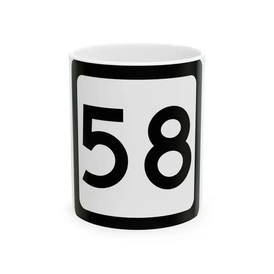 WV-58 (Virginia) (Road Sign) White Coffee Mug 11oz - Go Mug Yourself