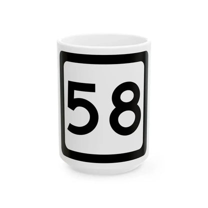 WV-58 (Virginia) (Road Sign) White Coffee Mug 15oz - Go Mug Yourself