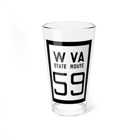 WV-59 1922 (Virginia) (Road Sign) Pint Glass 16oz 16oz - Go Mug Yourself