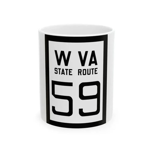 WV-59 1922 (Virginia) (Road Sign) White Coffee Mug 11oz - Go Mug Yourself