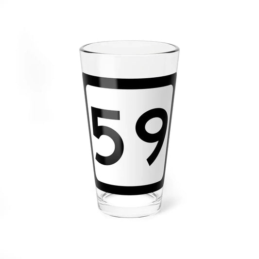 WV-59 (Virginia) (Road Sign) Pint Glass 16oz 16oz - Go Mug Yourself