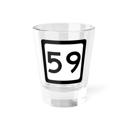 WV-59 (Virginia) (Road Sign) Shot Glass 1.5oz 1.5oz - Go Mug Yourself