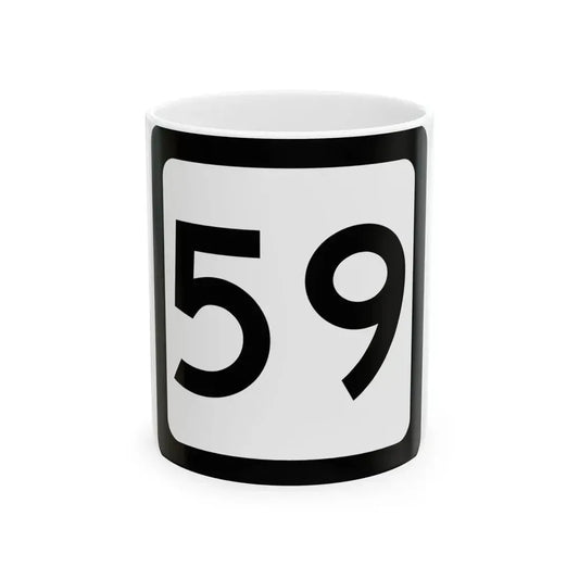 WV-59 (Virginia) (Road Sign) White Coffee Mug 11oz - Go Mug Yourself