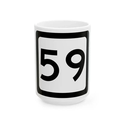 WV-59 (Virginia) (Road Sign) White Coffee Mug 15oz - Go Mug Yourself