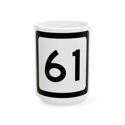 WV-61 (Virginia) (Road Sign) White Coffee Mug 15oz - Go Mug Yourself