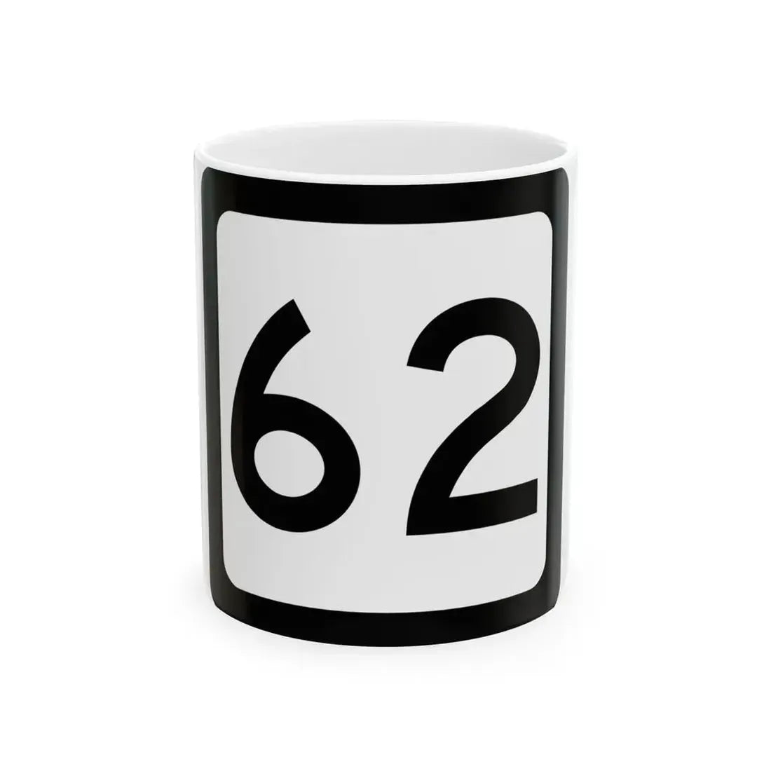 WV-62 (Virginia) (Road Sign) White Coffee Mug 11oz - Go Mug Yourself