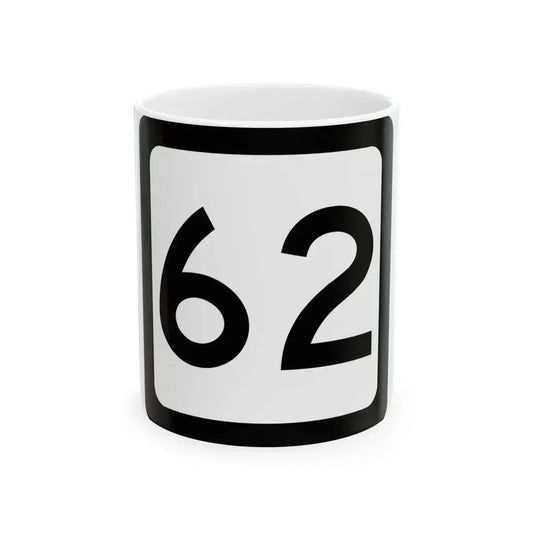 WV-62 (Virginia) (Road Sign) White Coffee Mug 11oz - Go Mug Yourself