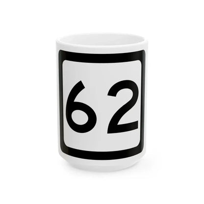 WV-62 (Virginia) (Road Sign) White Coffee Mug 15oz - Go Mug Yourself