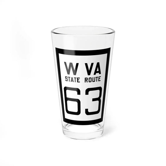WV-63 1922 (Virginia) (Road Sign) Pint Glass 16oz 16oz - Go Mug Yourself