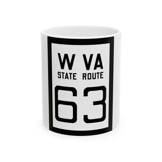 WV-63 1922 (Virginia) (Road Sign) White Coffee Mug 11oz - Go Mug Yourself