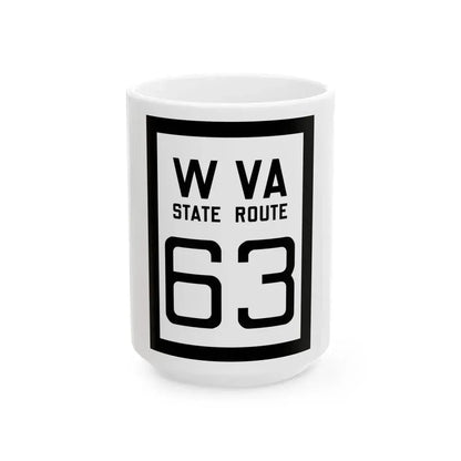 WV-63 1922 (Virginia) (Road Sign) White Coffee Mug 15oz - Go Mug Yourself