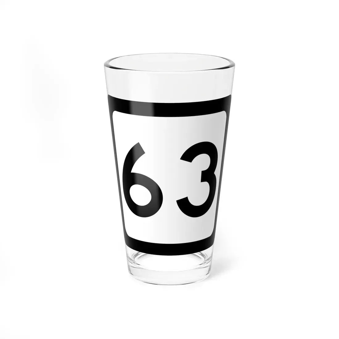 WV-63 (Virginia) (Road Sign) Pint Glass 16oz 16oz - Go Mug Yourself