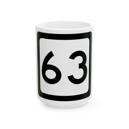 WV-63 (Virginia) (Road Sign) White Coffee Mug 15oz - Go Mug Yourself