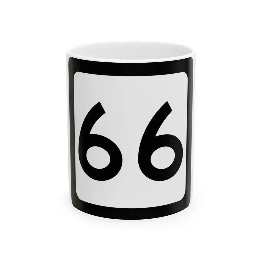WV-66 (Virginia) (Road Sign) White Coffee Mug 11oz - Go Mug Yourself