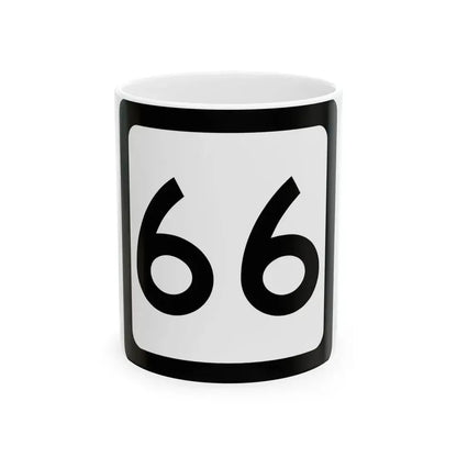 WV-66 (Virginia) (Road Sign) White Coffee Mug 11oz - Go Mug Yourself