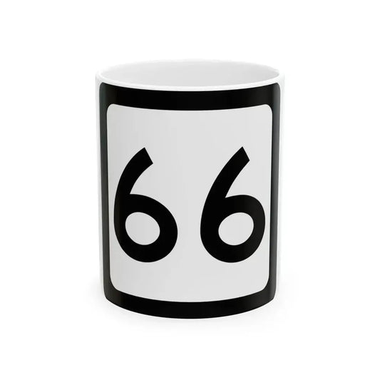 WV-66 (Virginia) (Road Sign) White Coffee Mug 11oz - Go Mug Yourself