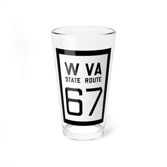 WV-67 1922 (Virginia) (Road Sign) Pint Glass 16oz 16oz - Go Mug Yourself