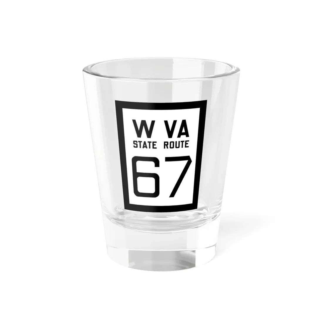 WV-67 1922 (Virginia) (Road Sign) Shot Glass 1.5oz 1.5oz - Go Mug Yourself