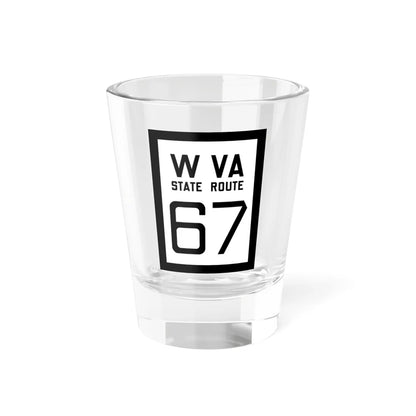 WV-67 1922 (Virginia) (Road Sign) Shot Glass 1.5oz 1.5oz - Go Mug Yourself