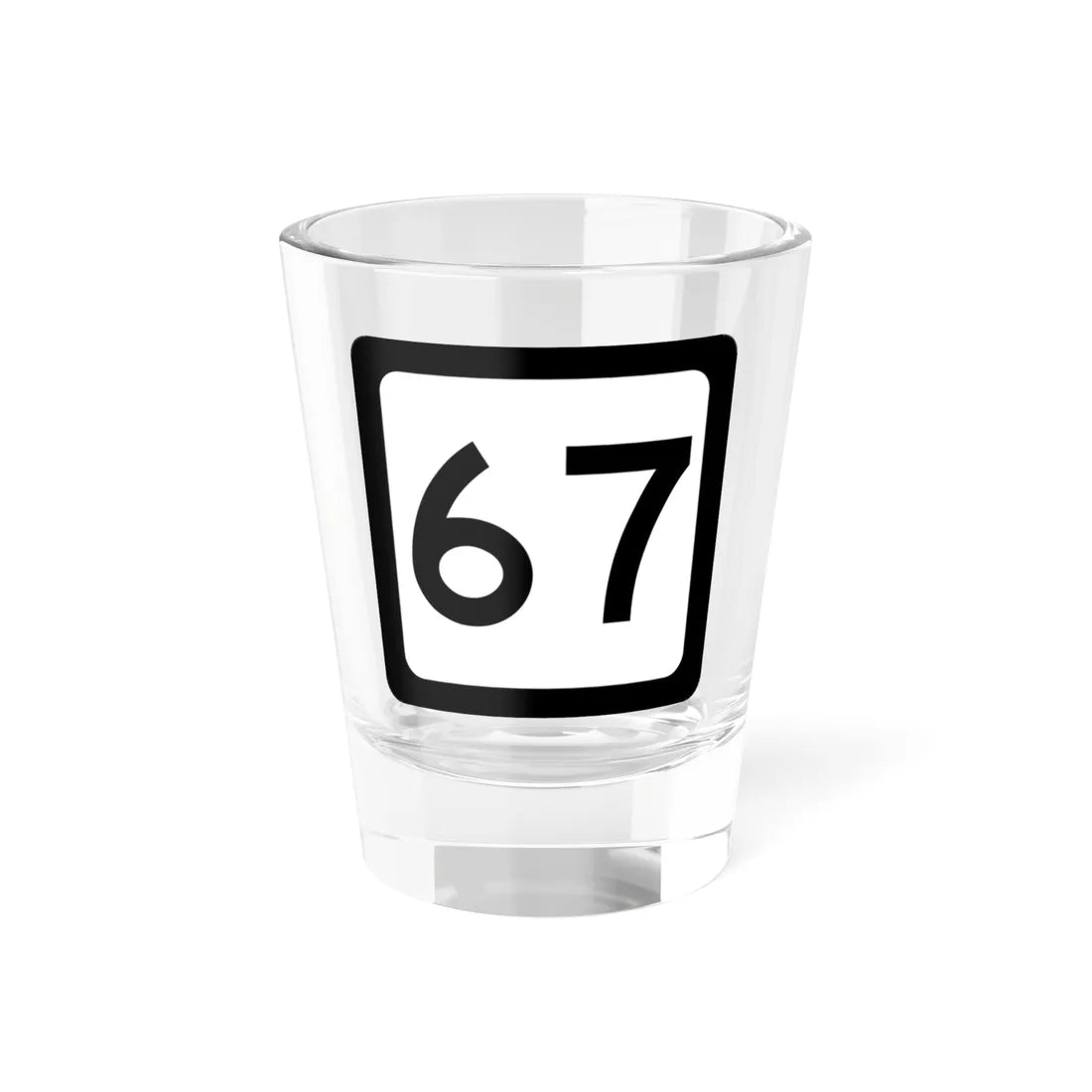 WV-67 (Virginia) (Road Sign) Shot Glass 1.5oz 1.5oz - Go Mug Yourself
