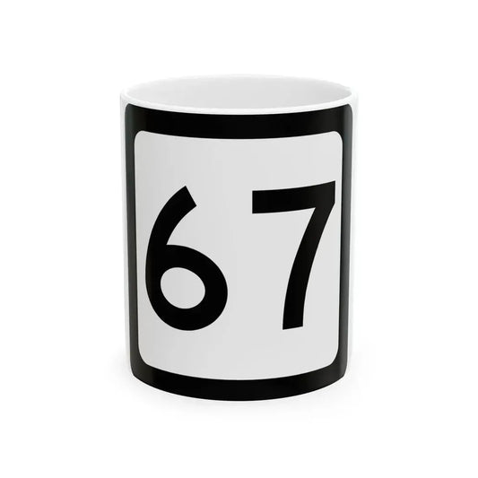 WV-67 (Virginia) (Road Sign) White Coffee Mug 11oz - Go Mug Yourself