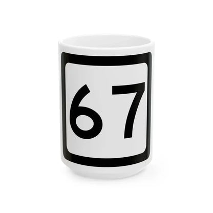 WV-67 (Virginia) (Road Sign) White Coffee Mug 15oz - Go Mug Yourself