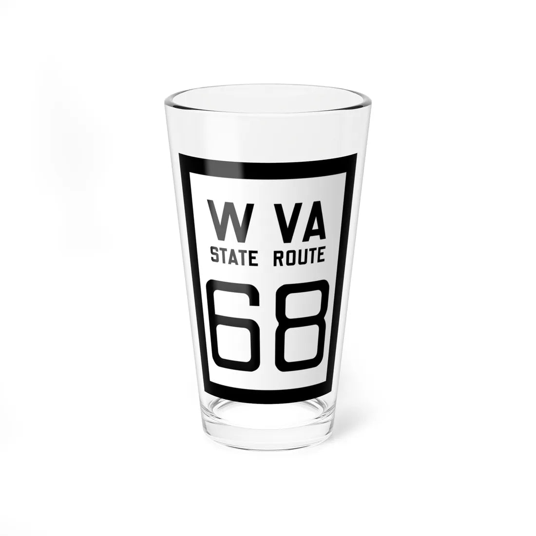 WV-68 1922 (Virginia) (Road Sign) Pint Glss 16oz 16oz - Go Mug Yourself
