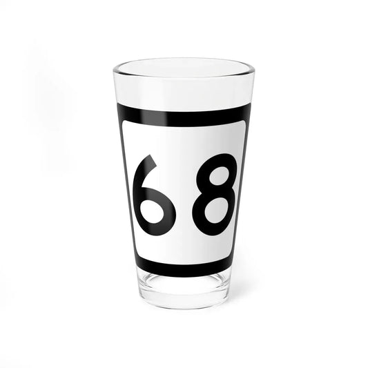 WV-68 (Virginia) (Road Sign) Pint Glass 16oz 16oz - Go Mug Yourself