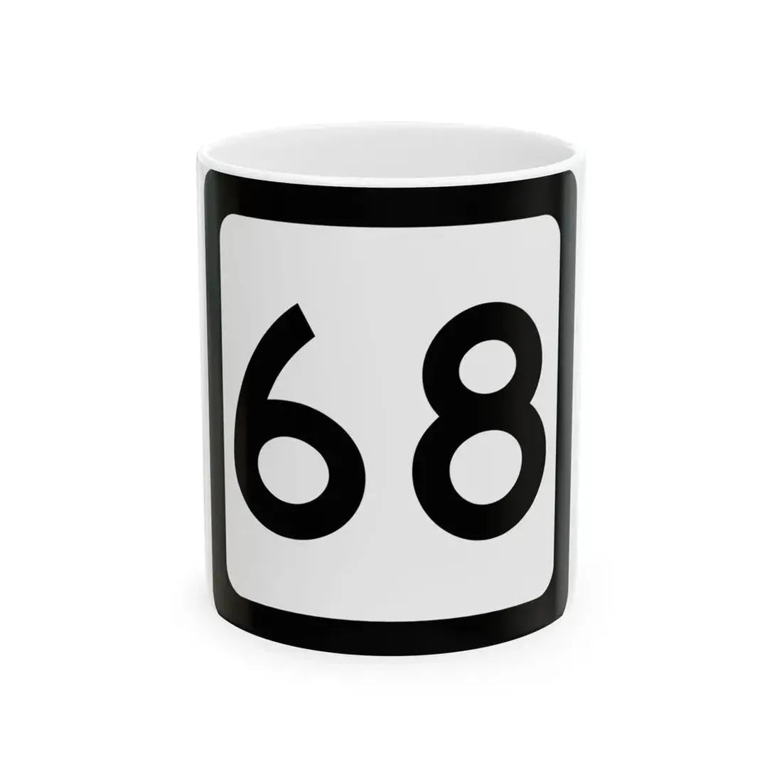 WV-68 (Virginia) (Road Sign) White Coffee Mug 11oz - Go Mug Yourself