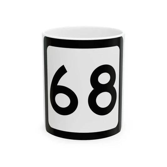 WV-68 (Virginia) (Road Sign) White Coffee Mug 11oz - Go Mug Yourself