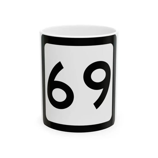 WV-69 (Virginia) (Road Sign) White Coffee Mug 11oz - Go Mug Yourself
