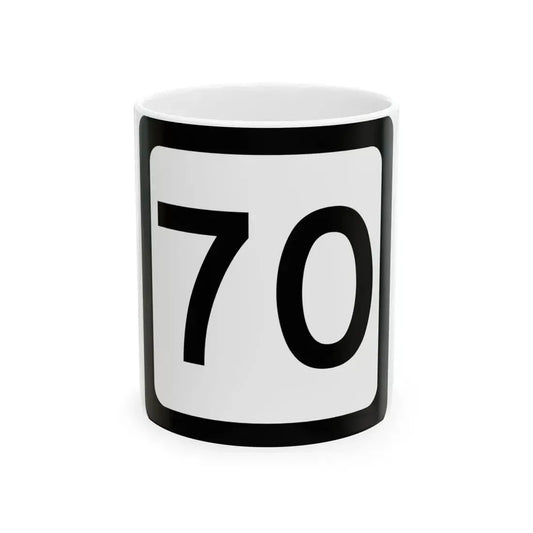 WV-70 (Virginia) (Road Sign) White Coffee Mug 11oz - Go Mug Yourself
