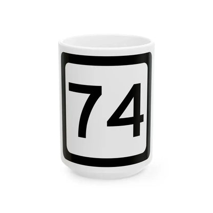 WV-74 (Virginia) (Road Sign) White Coffee Mug 15oz - Go Mug Yourself